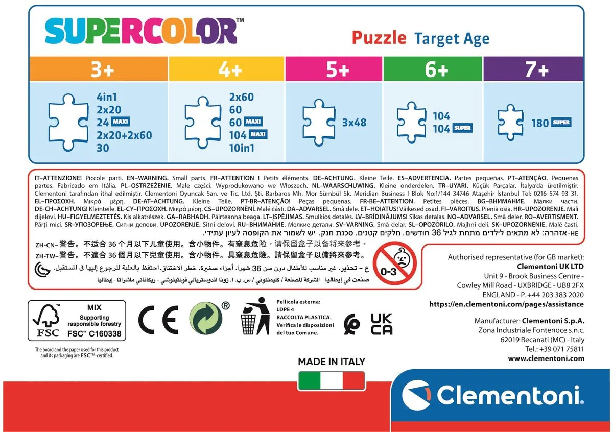 Clementoni Frozen 2 Kinderpuzzel 60 Stukjes - Multicolor