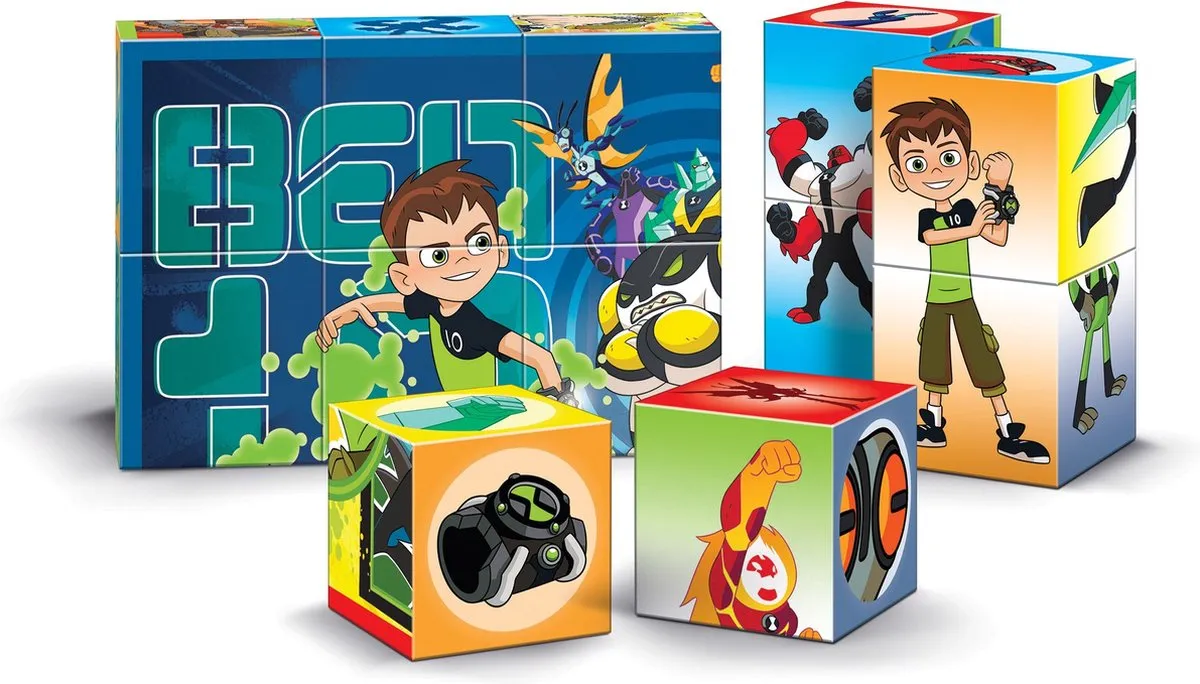 Clementoni Ben 10 Junior Blokkenpuzzel 18cm - 6-delig Multicolor