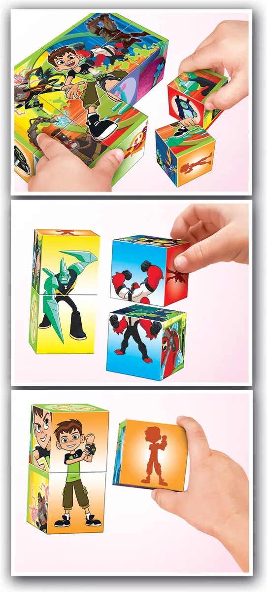 Clementoni Ben 10 Junior Blokkenpuzzel 18cm - 6-delig Multicolor