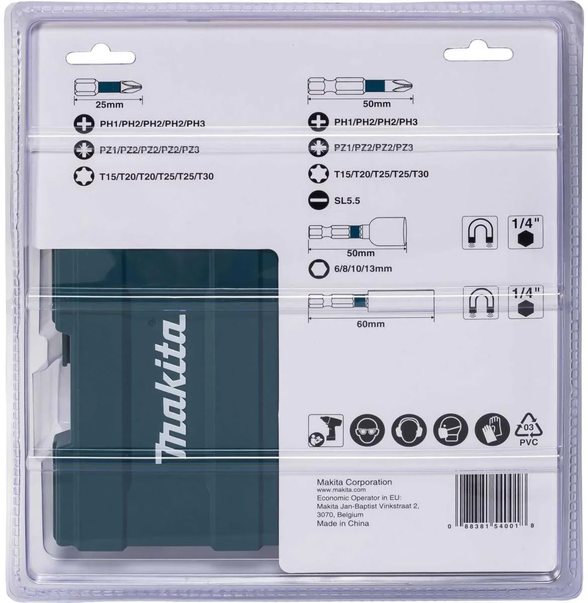 Makita Boorset B-66880 - 35-delig - Magnetische bithouder
