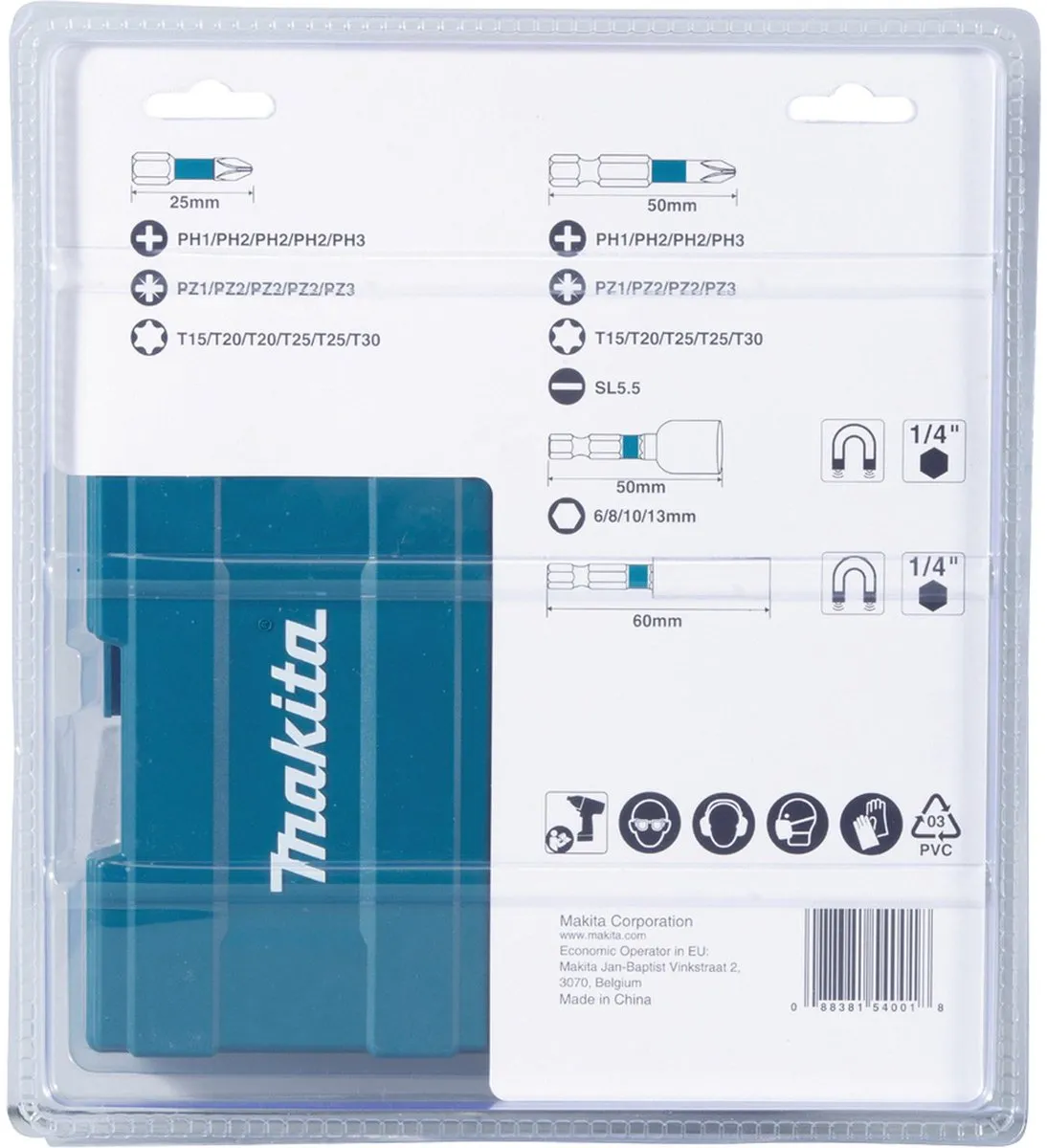 Makita Boorset B-66880 - 35-delig - Magnetische bithouder