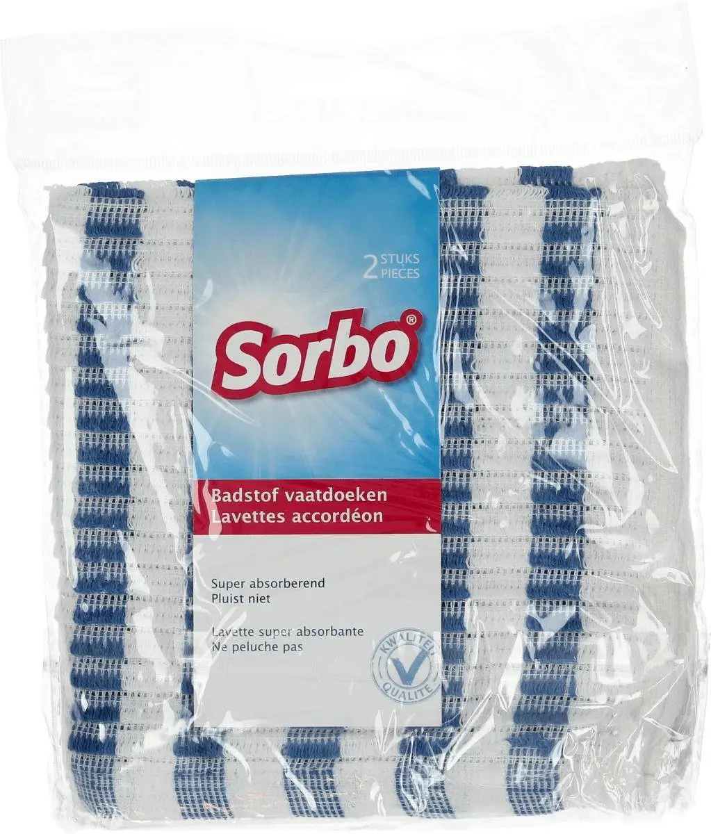 Sorbo Badstof Vaatdoek Streep 35x35cm