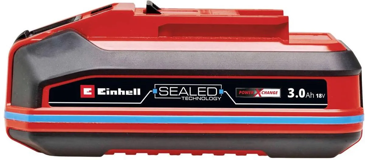 Einhell 3.0 Ah Sealed Plus Accu - Power X-Change - 18 V/Li-ion - Max. vermogen: 900 W - 100% bescherming tegen stof, waterstralen en permanente onderdompeling - IP57 - Active Accu Management Systeem