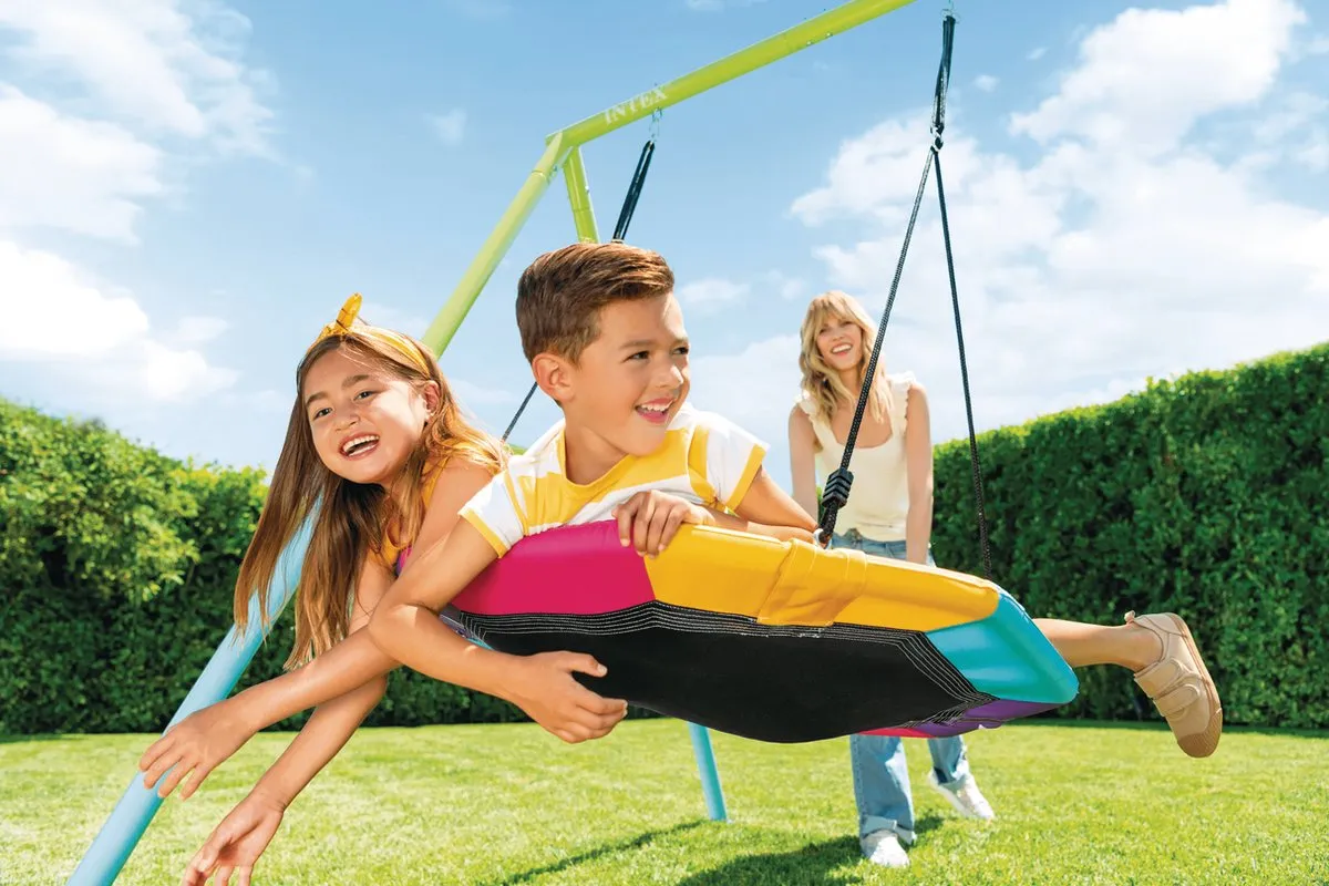 Intex Saucer & Swing Twee Activiteiten Schommelset - Grijs - afbeelding 6 van 6