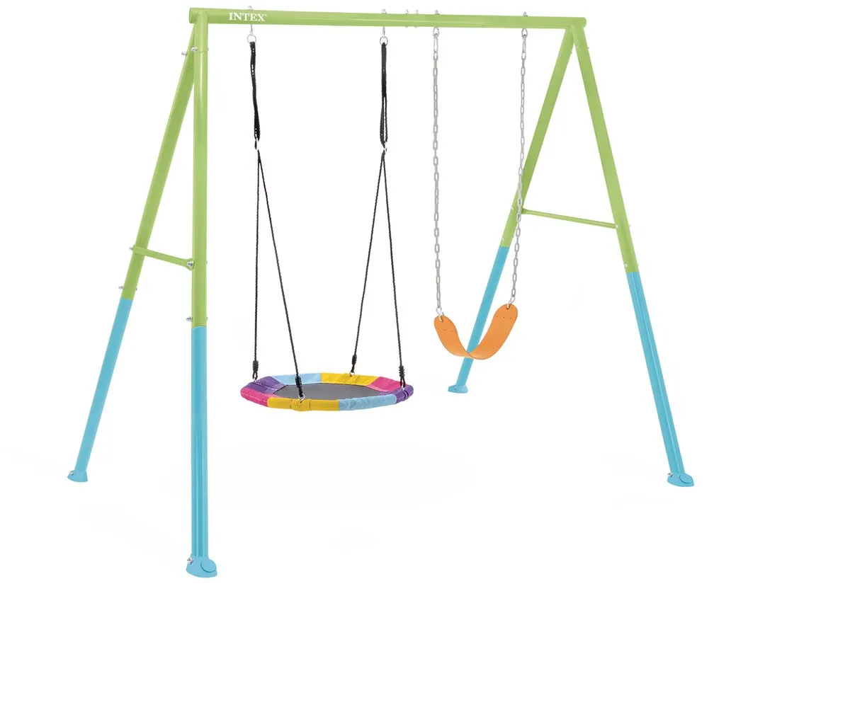 Intex Saucer & Swing Twee Activiteiten Schommelset - Grijs
