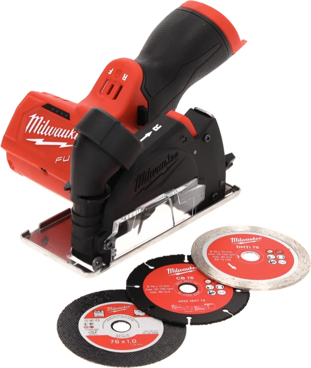 Milwaukee M12 FCOT-0 Accu Haakse Slijper - Koolborstelloos 76mm - afbeelding 6 van 6