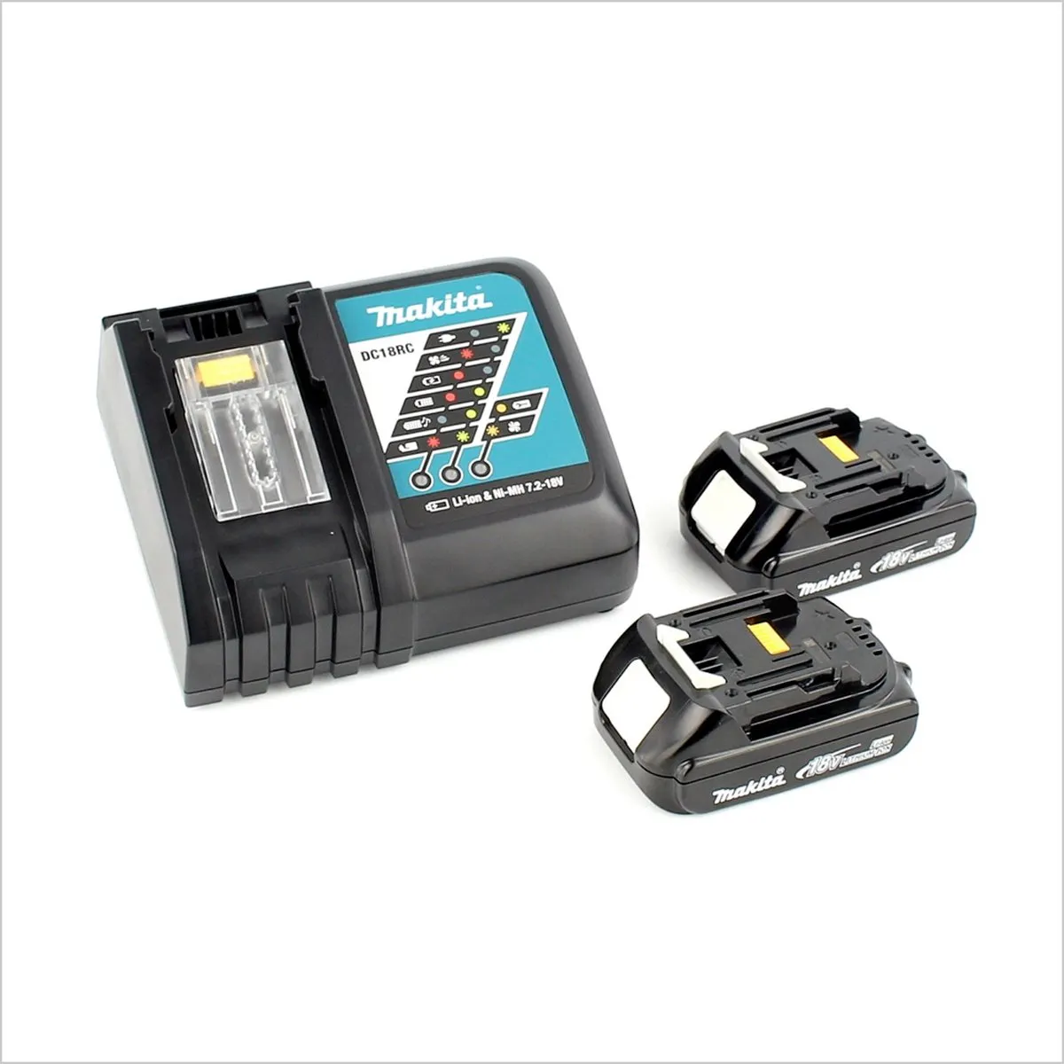 Makita DBO 180 RYJ Excentrische Schuurmachine - 125mm - 2x 1,5Ah + Lader + Makpac - afbeelding 4 van 5
