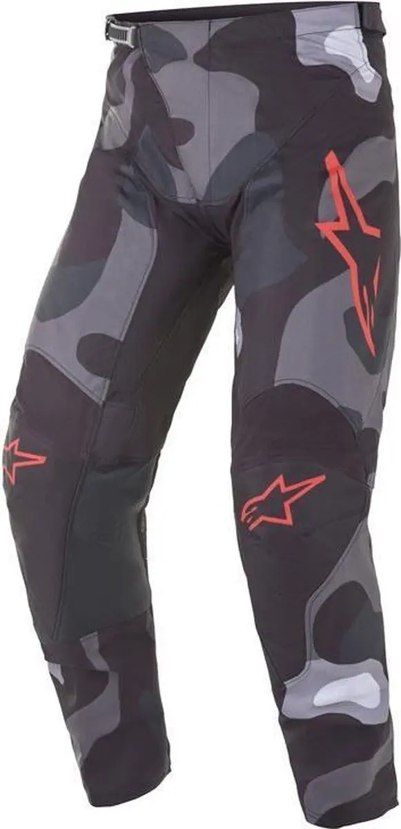 Alpinestars Racer Tactical Broek - Maat 30 - Grijs Camo Rood Fluo