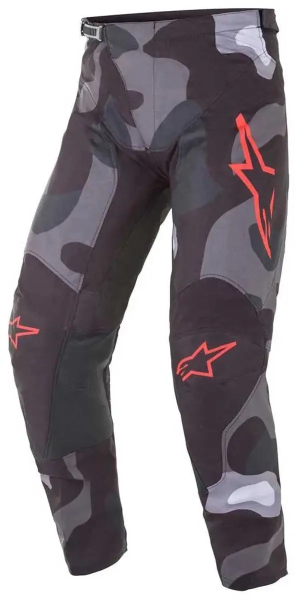 Alpinestars Racer Tactical Broek - Maat 30 - Grijs Camo Rood Fluo
