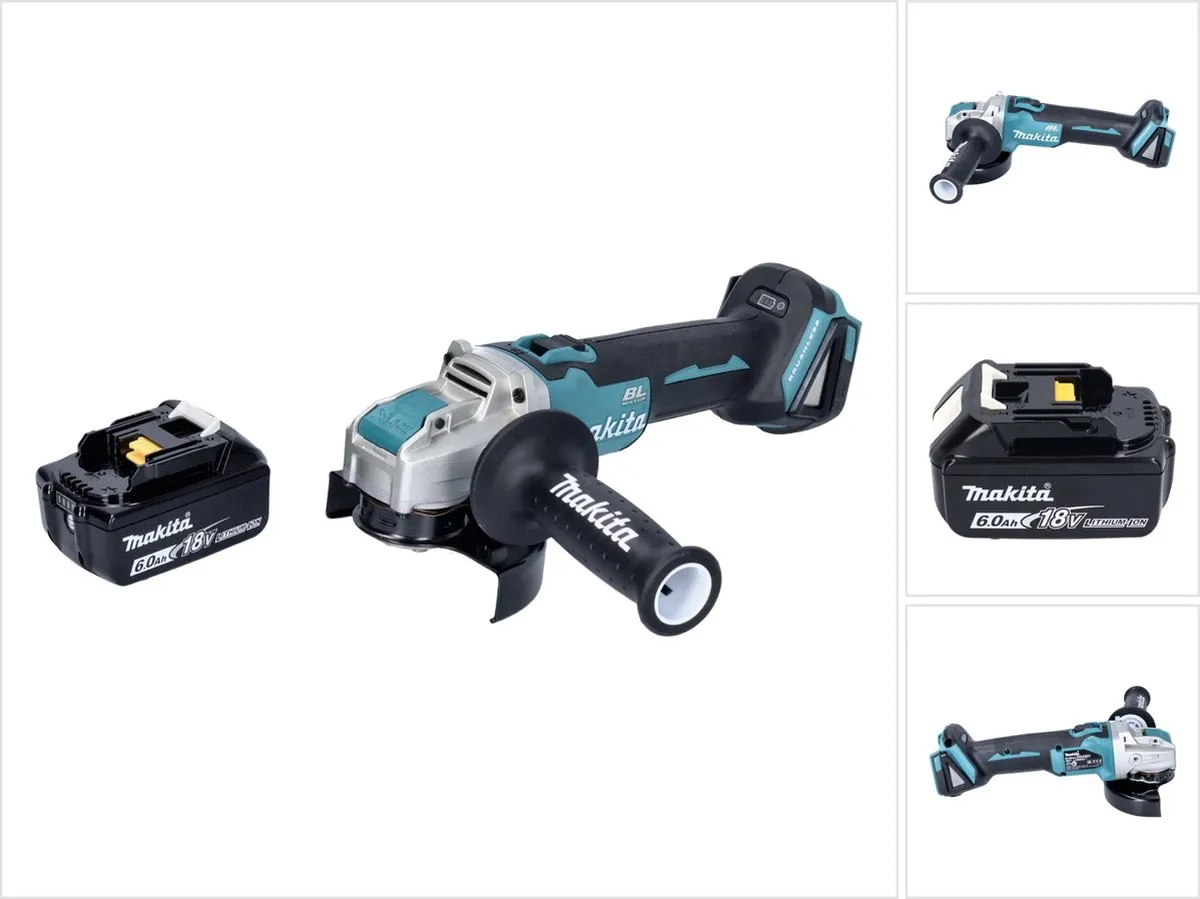 Makita DGA521G1X1 Haakse Slijper 18V 125mm X-LOCK Brushless