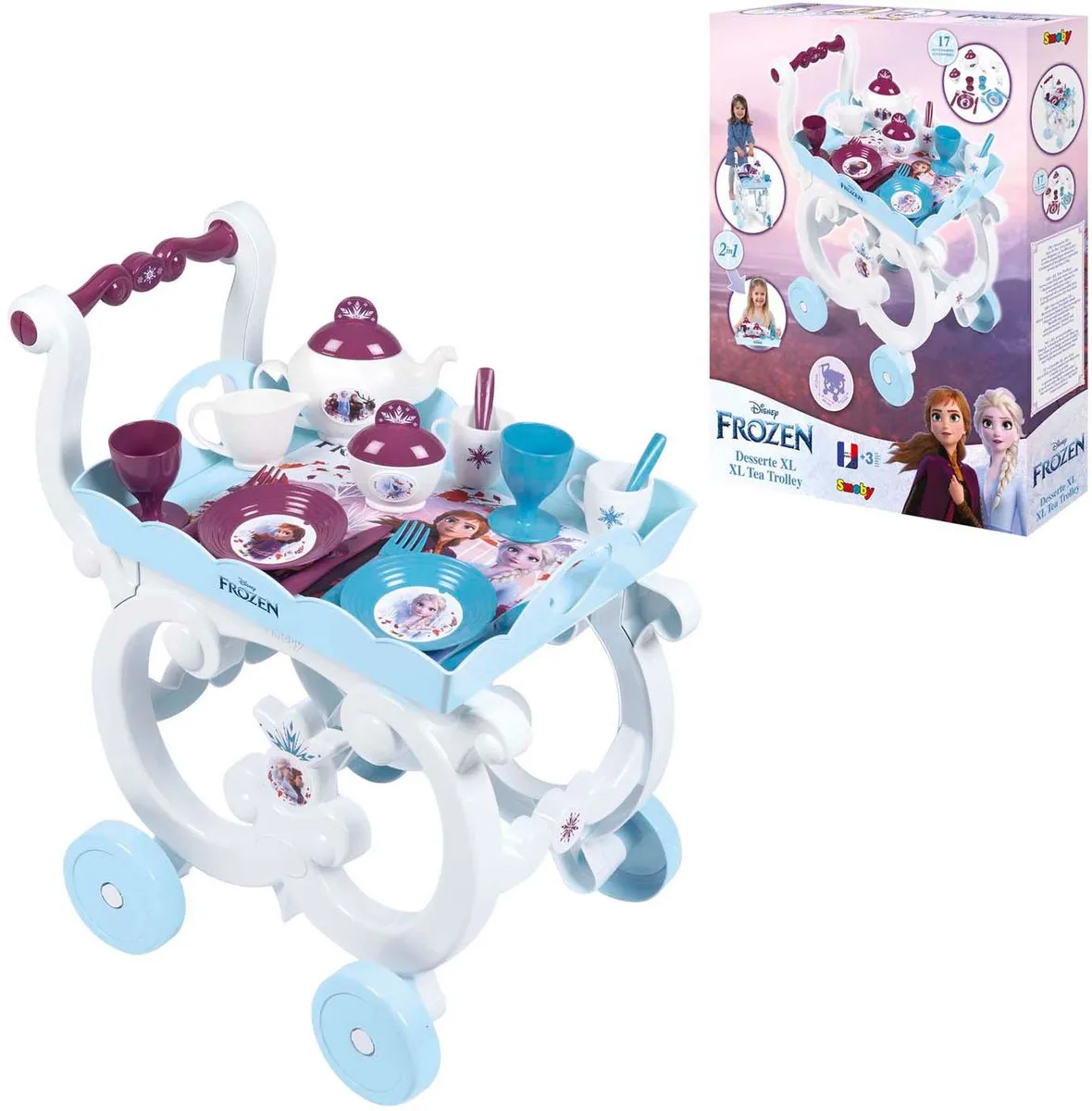 Smoby Frozen II Trolley - Blauw