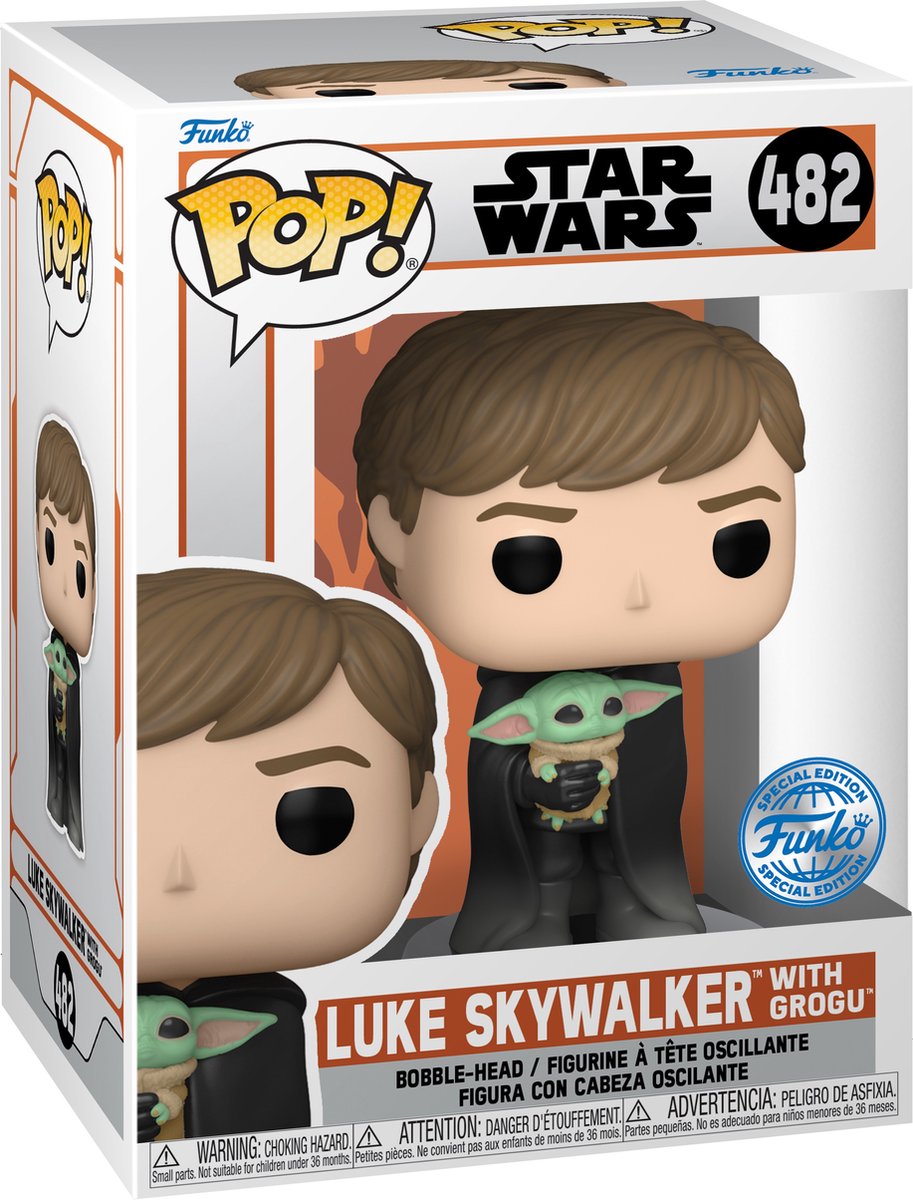 Funko Star Wars - POP! & Tee Box The Mandalorian Luke & Child Verzamelfiguur & Tshirt Set - M - Zwart