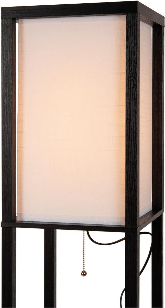 Lucide MENNO Vloerlamp - Draadloze oplader - 60W - Zwart