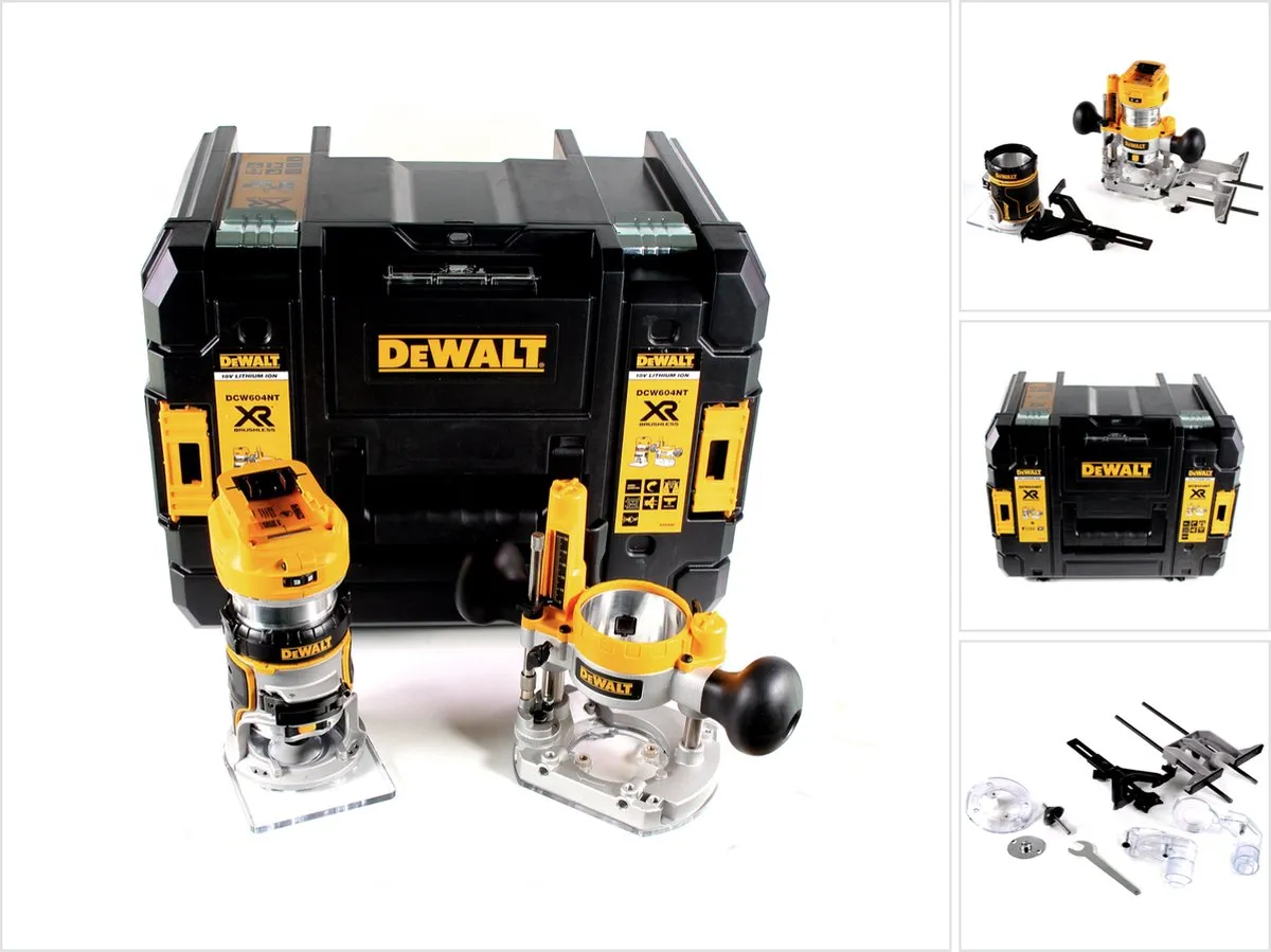 DeWalt DCW604NT Accu Boven- en Kantenfrees 18V Ø8mm
