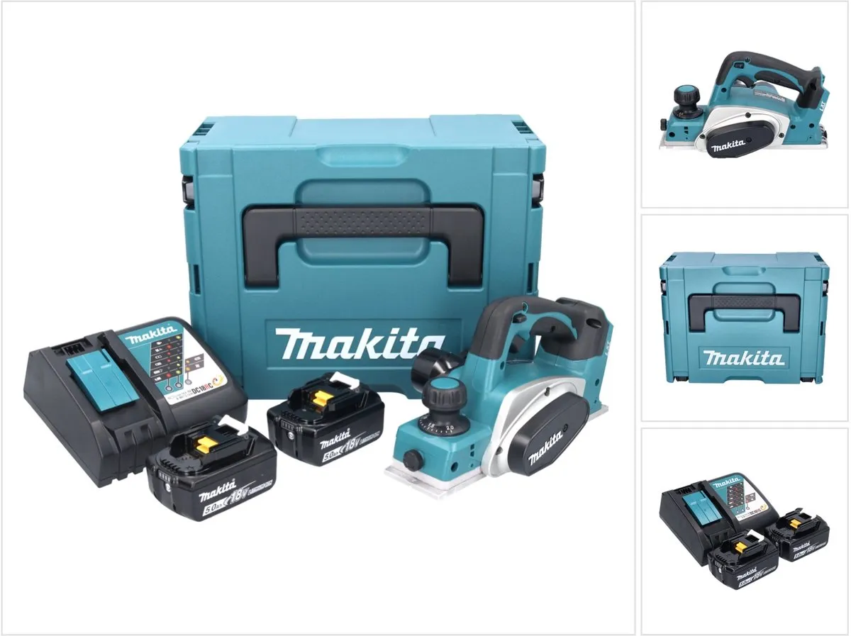 Makita DKP180RTJ Accu Schaafmachine - 82mm - 2mm - 2x 5.0Ah