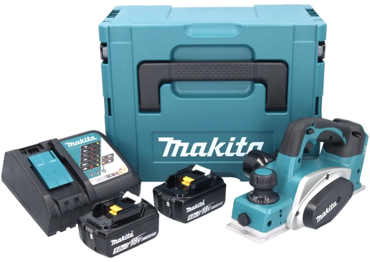 Makita DKP180RTJ Accu Schaafmachine - 82mm - 2mm - 2x 5.0Ah