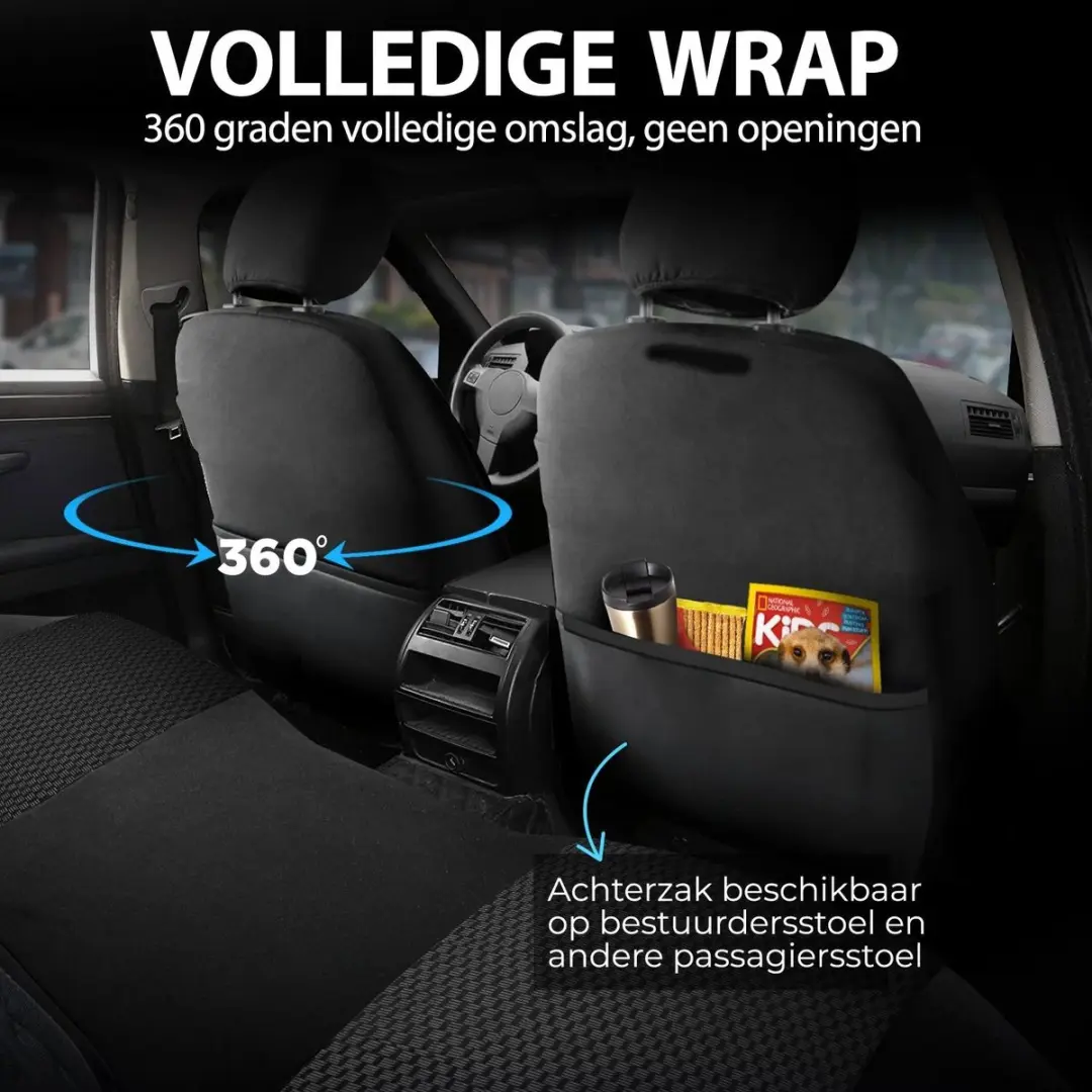 Panda Stoelhoezen Peugeot Partner 2008-2018 - Prestige Rood - Stof