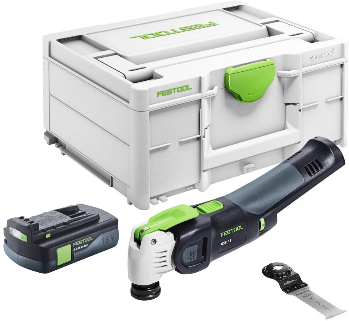 Festool VECTURO OSC 18 E-Basic Accu-Oscillator 576591 - 1x 3.0Ah Accu