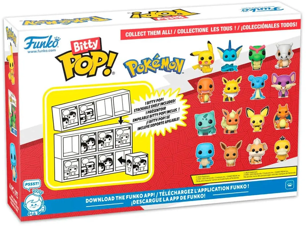 Funko Pokémon Bitty Pop! Series 1 - 4 Stuks - Multicolor