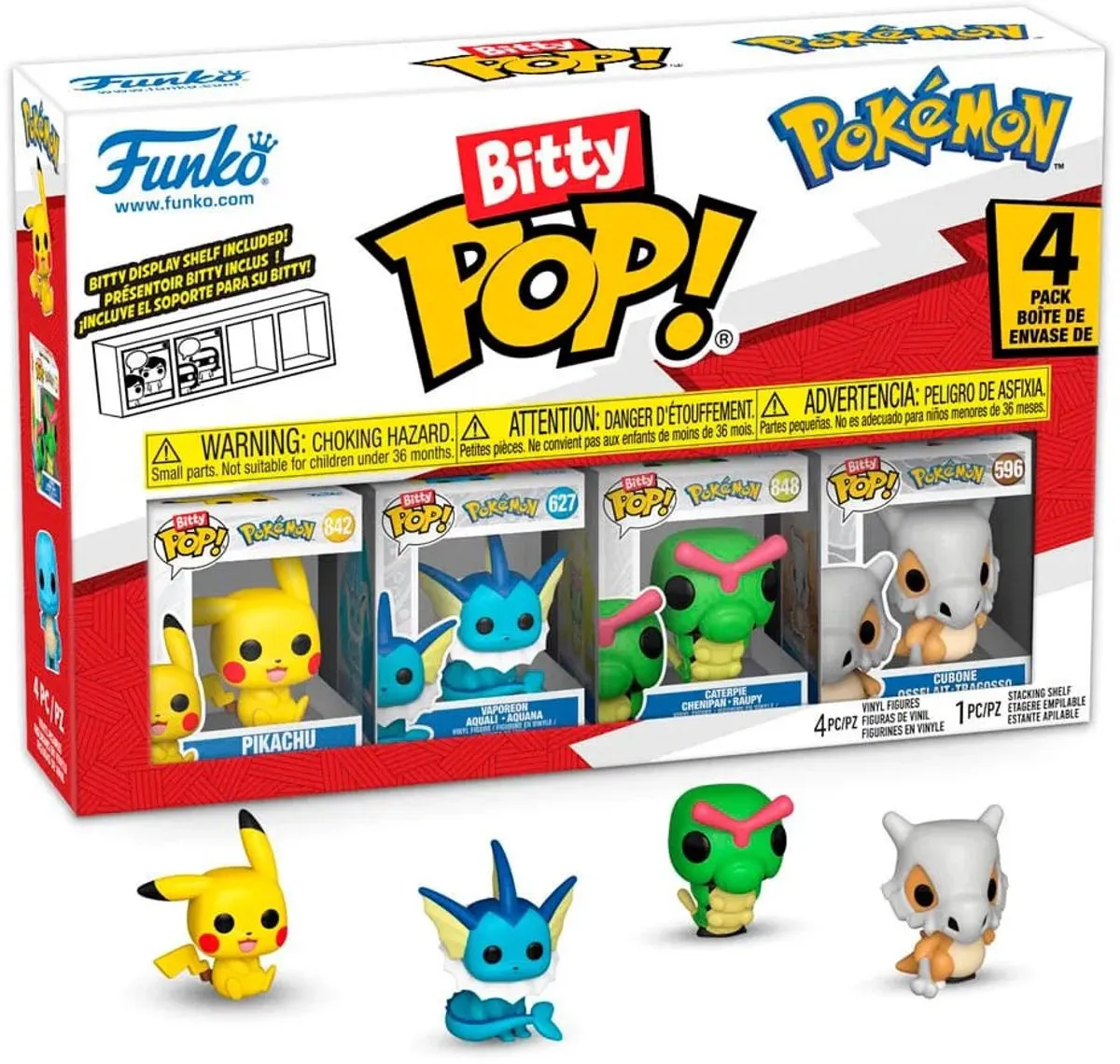 Funko Pokémon Bitty Pop! Series 1 - 4 Stuks - Multicolor