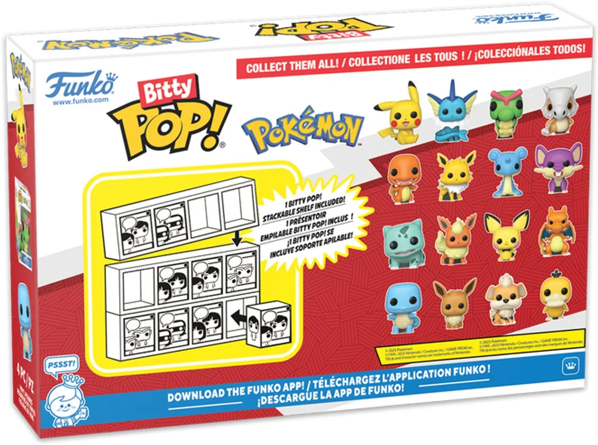 Funko Pokémon Bitty Pop! Series 1 - 4 Stuks - Multicolor