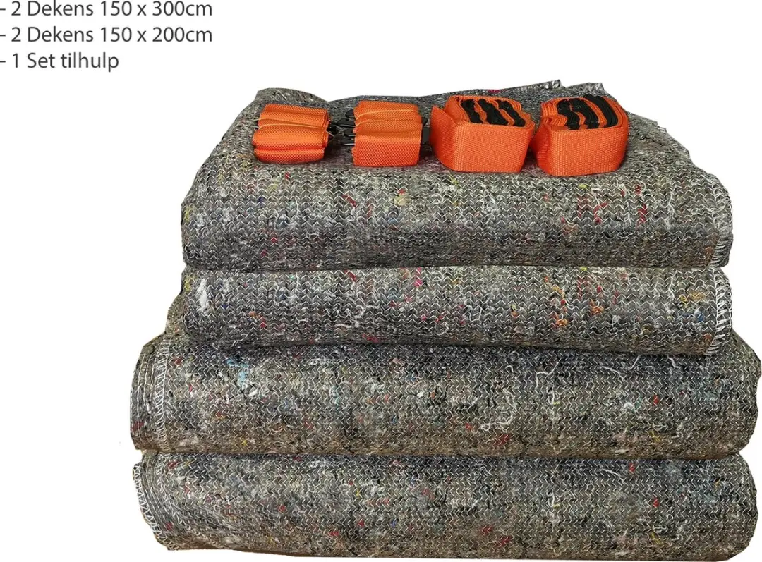 Kortpack Verhuisset 5 Stuks - 2x Dekens 150x200cm + 2x XXL 150x300cm + Tilhulp - afbeelding 6 van 6