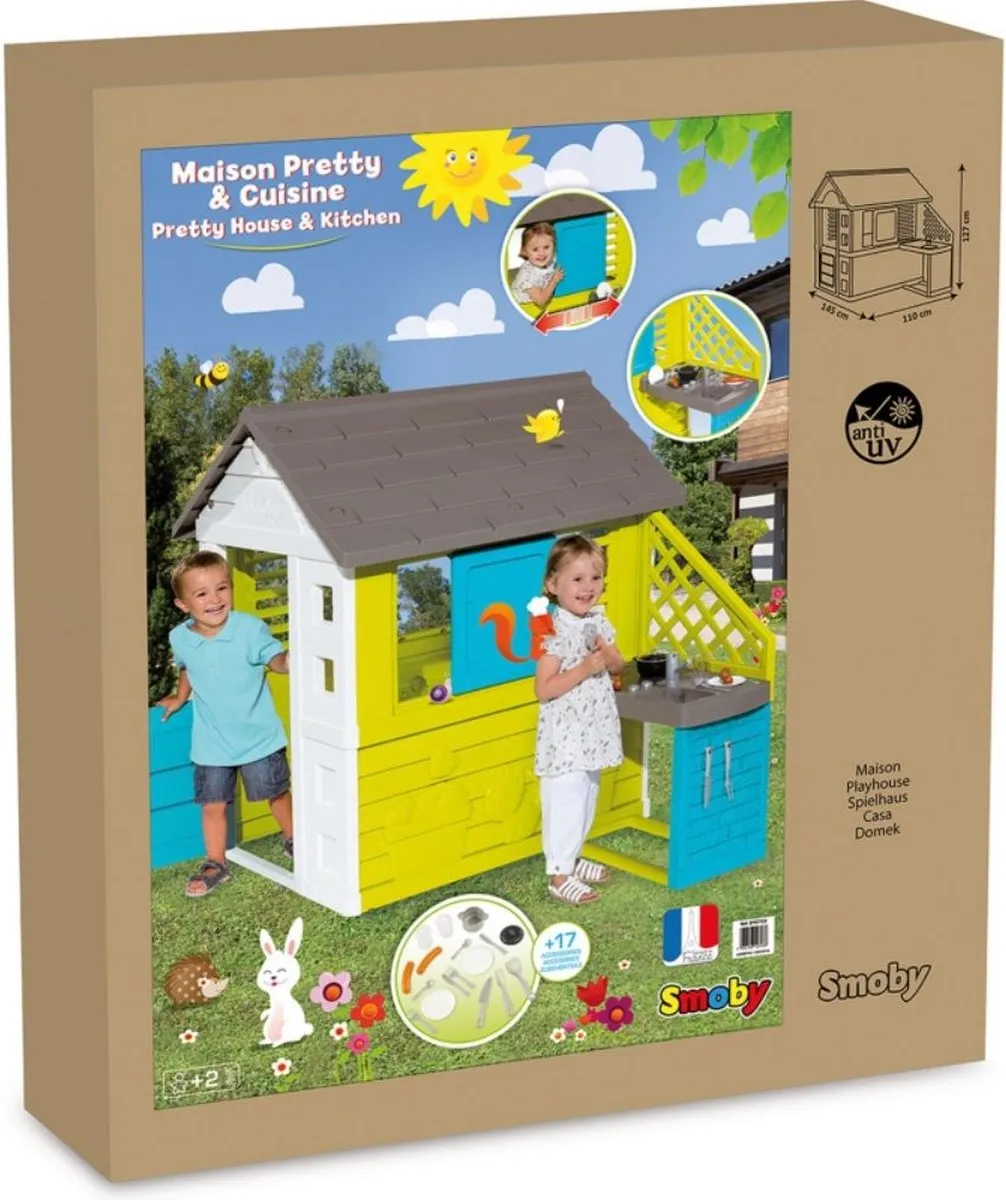 Smoby Pretty House Zomerkeuken 7600810722 - 145x110x127cm - Speelhuis - afbeelding 5 van 6