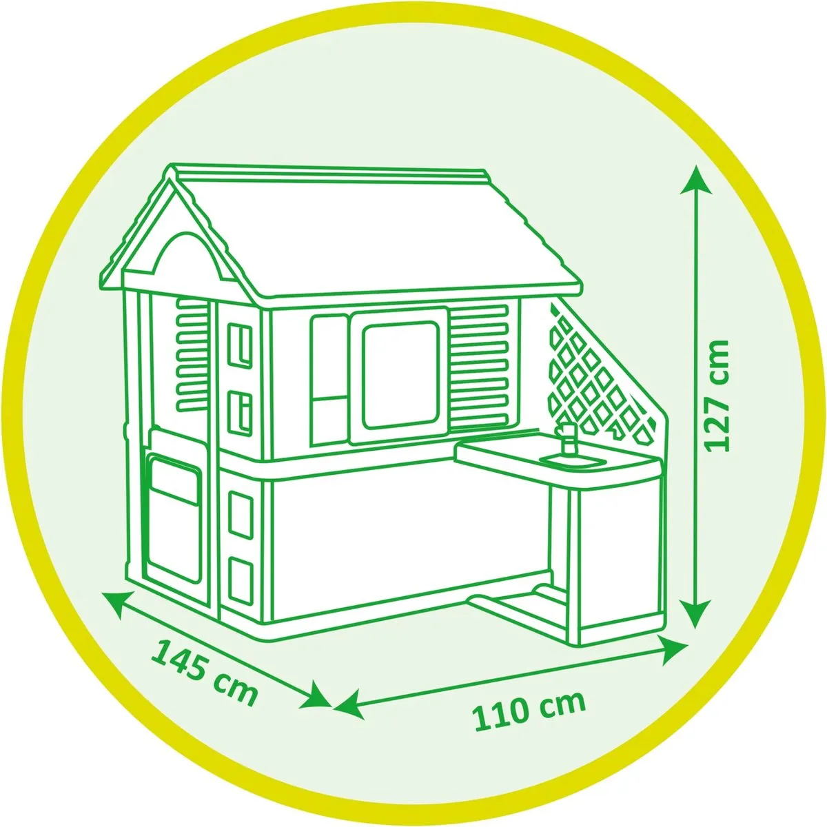 Smoby Pretty House Zomerkeuken 7600810722 - 145x110x127cm - Speelhuis - afbeelding 2 van 6