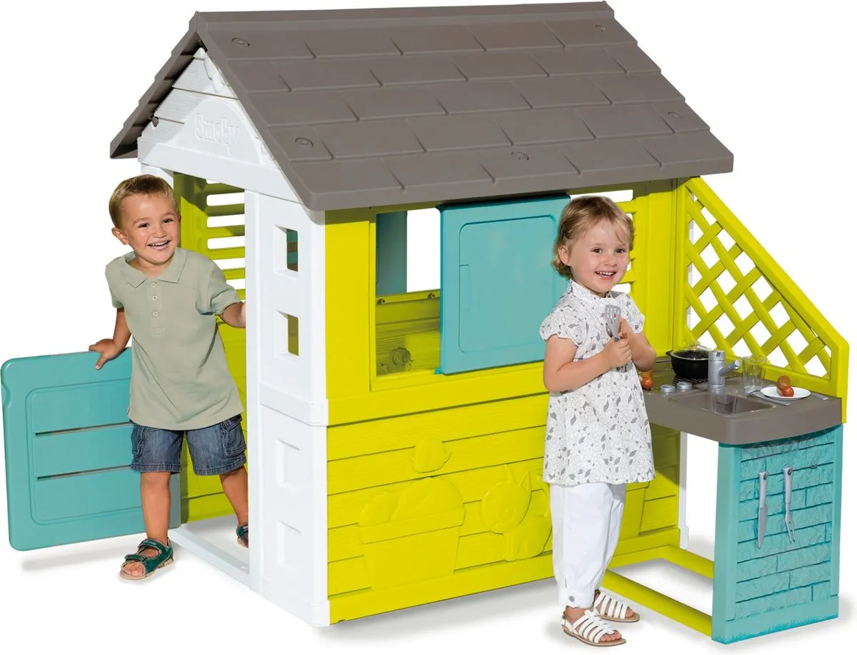 Smoby Pretty House Zomerkeuken 7600810722 - 145x110x127cm - Speelhuis - afbeelding 6 van 6