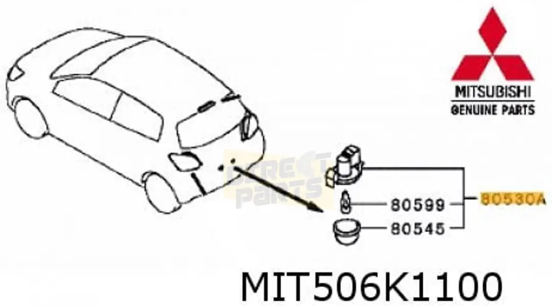 Mitsubishi Space Star Kentekenverlichting L/R