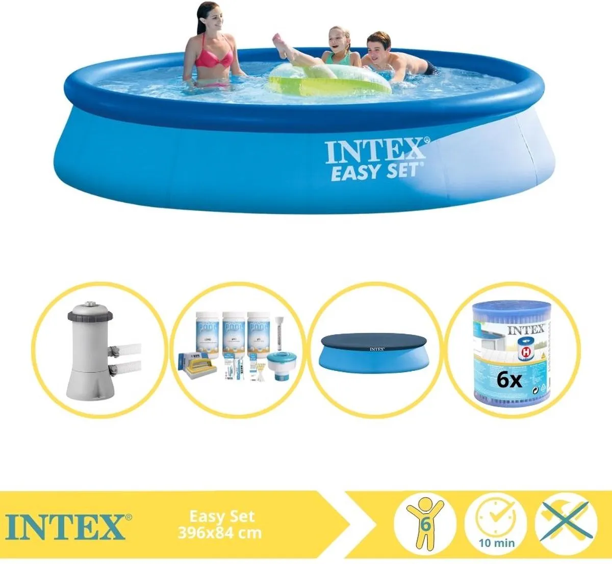 Intex Easy Set 28143NP Opblaaszwembad 396x84cm