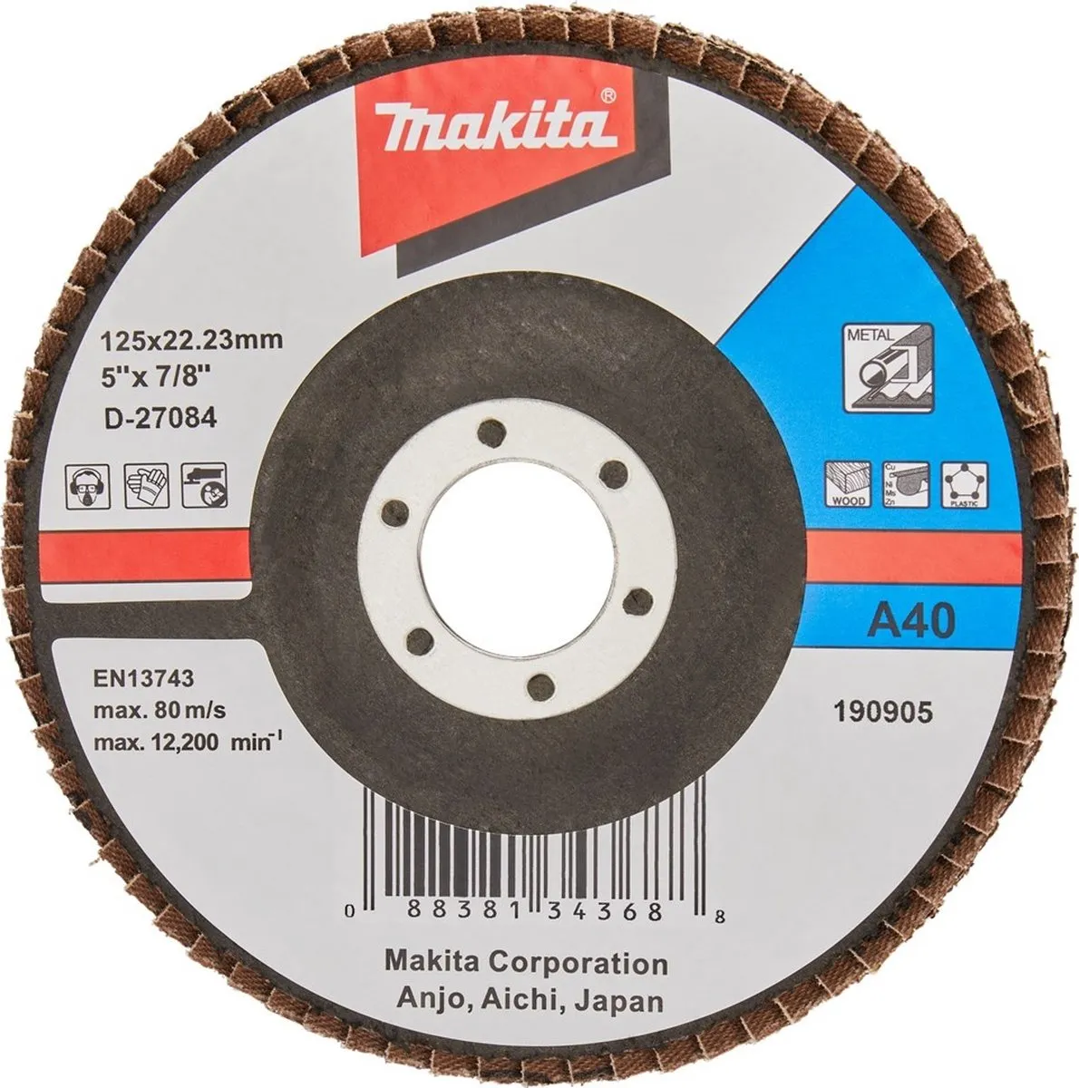 Makita D-27084 Lamellenschijf 125mm Metaal