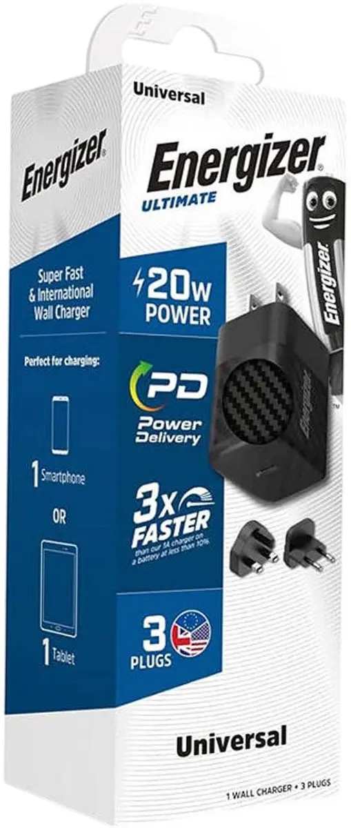 Energizer A20MU Multi Plug Oplader 20W - US/UK/EU