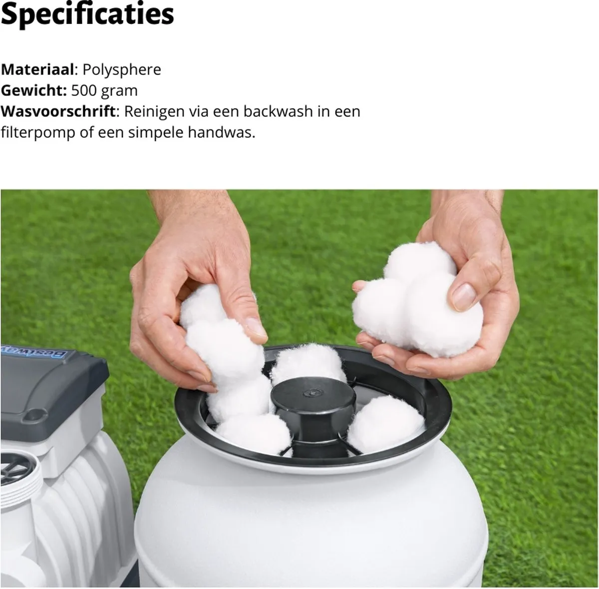 Bestway Flowclear Polysphere Balletjes 2 Stuks - Wit