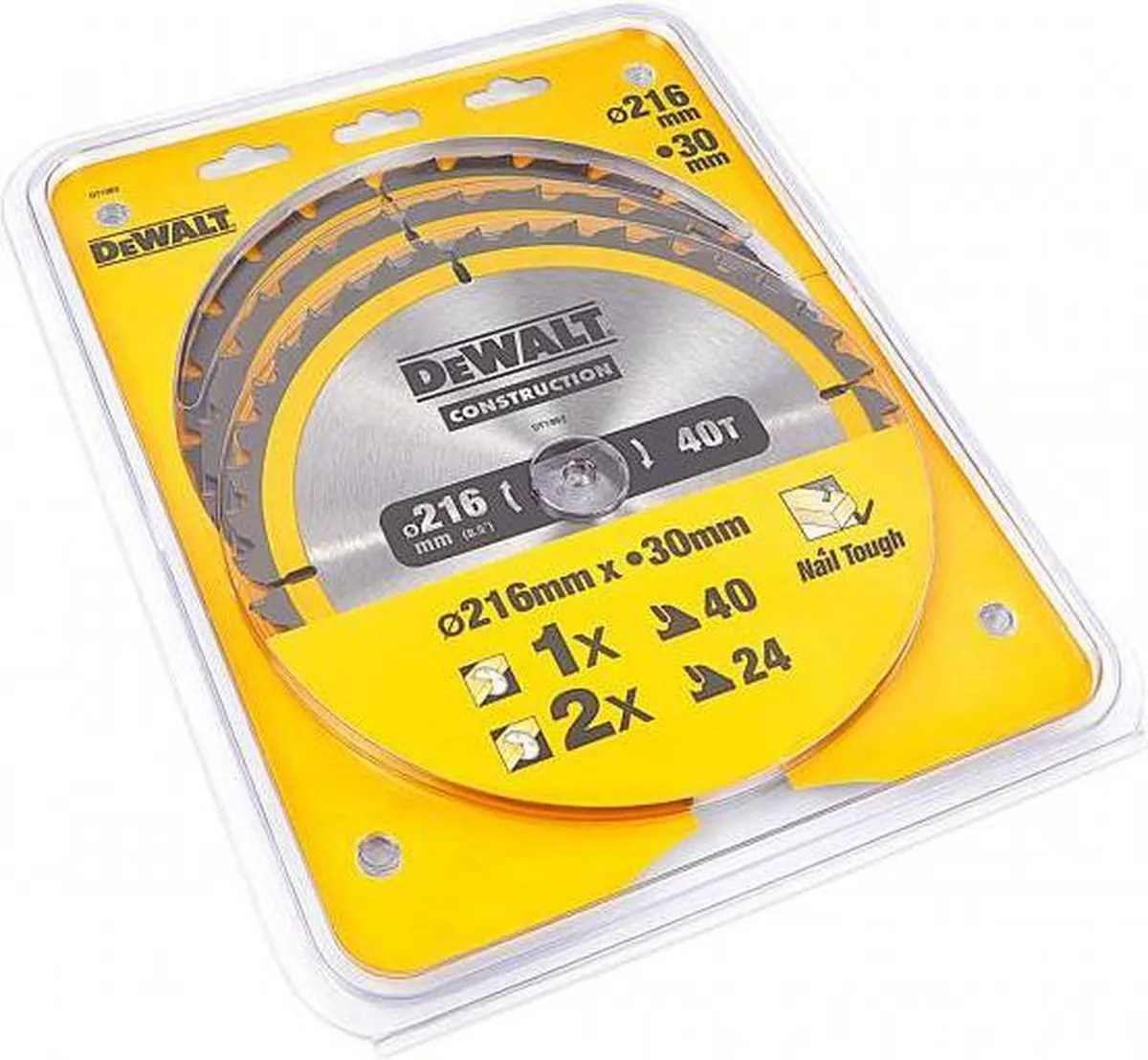 DeWalt DT1962 Cirkelzaagbladen Set 216mm - 3 Stuks