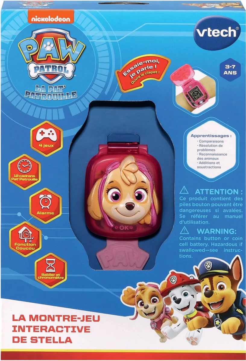 VTech Pat Patrouille Stella Interactieve Speelklok Roze - 80-551685