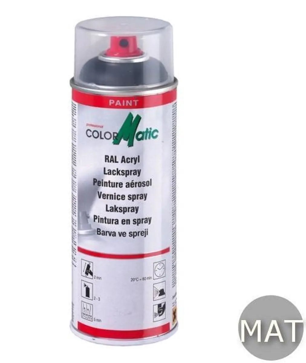 Motip ColorMatic Professional RAL 9005 Lakspray 400ml - Mat
