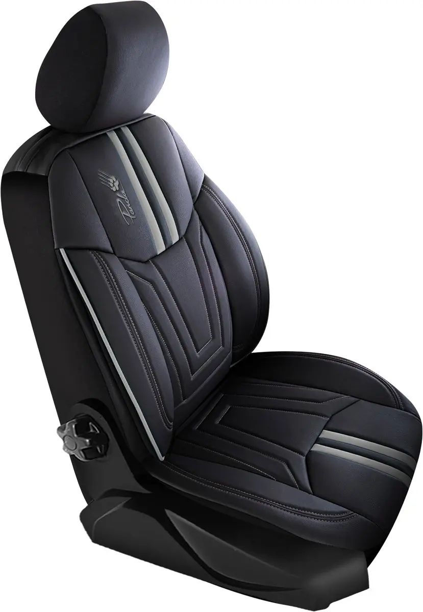 Panda Palermo Autostoelhoes - Grijs Skai Leer - 2 Stuks