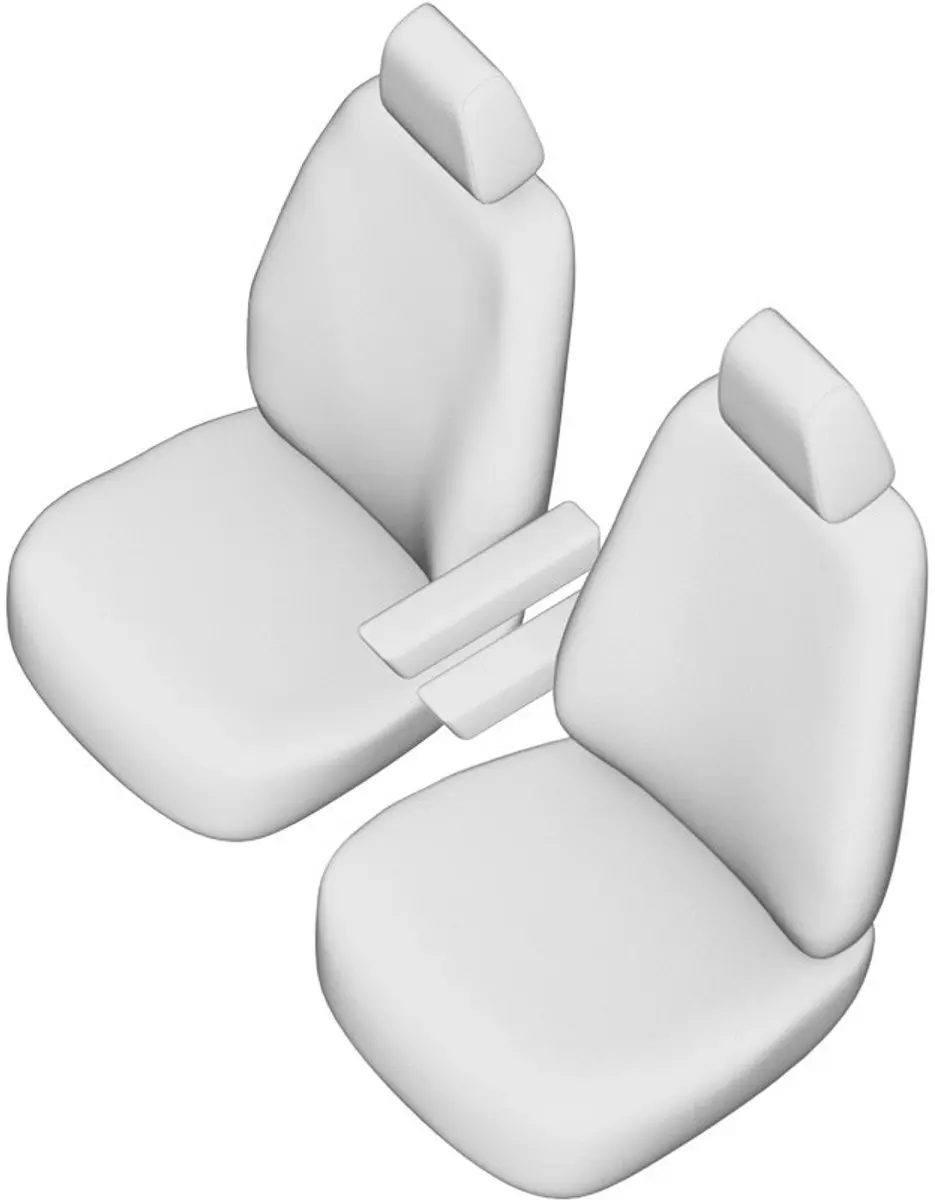 Panda Palermo Autostoelhoes - Grijs Skai Leer - 2 Stuks