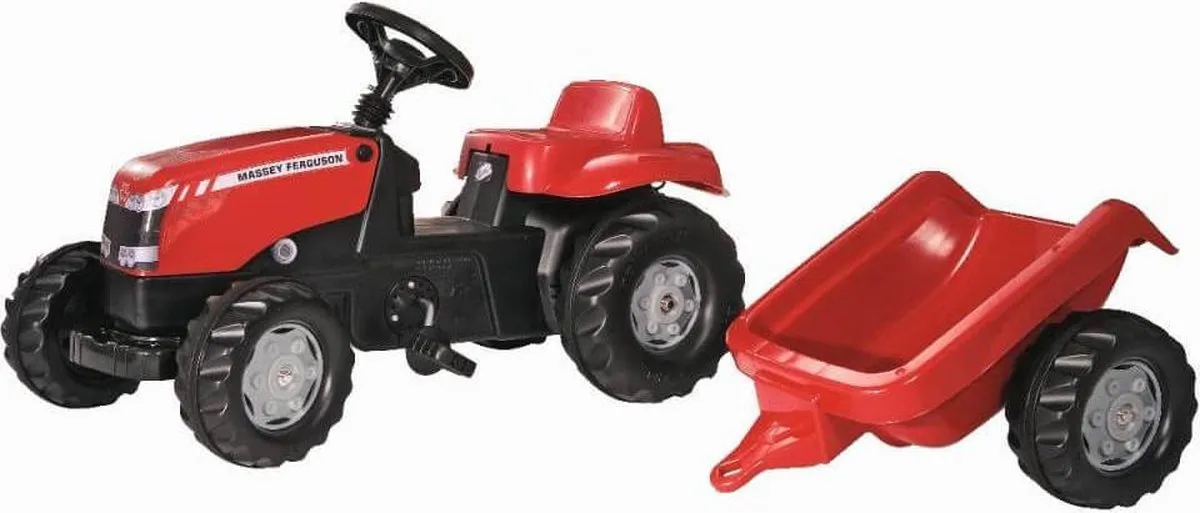 Rolly Toys Massey Ferguson Traptractor met Aanhanger