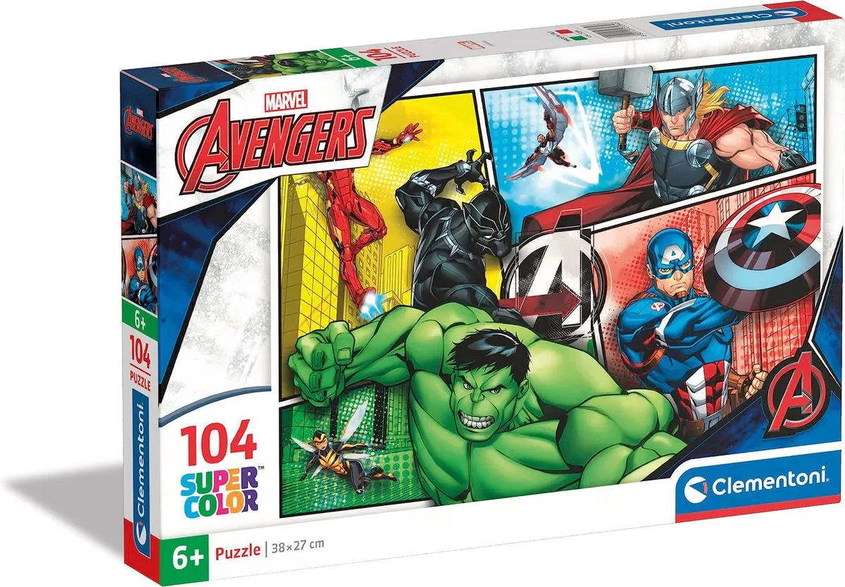Clementoni Avengers Puzzel 104 Stuks