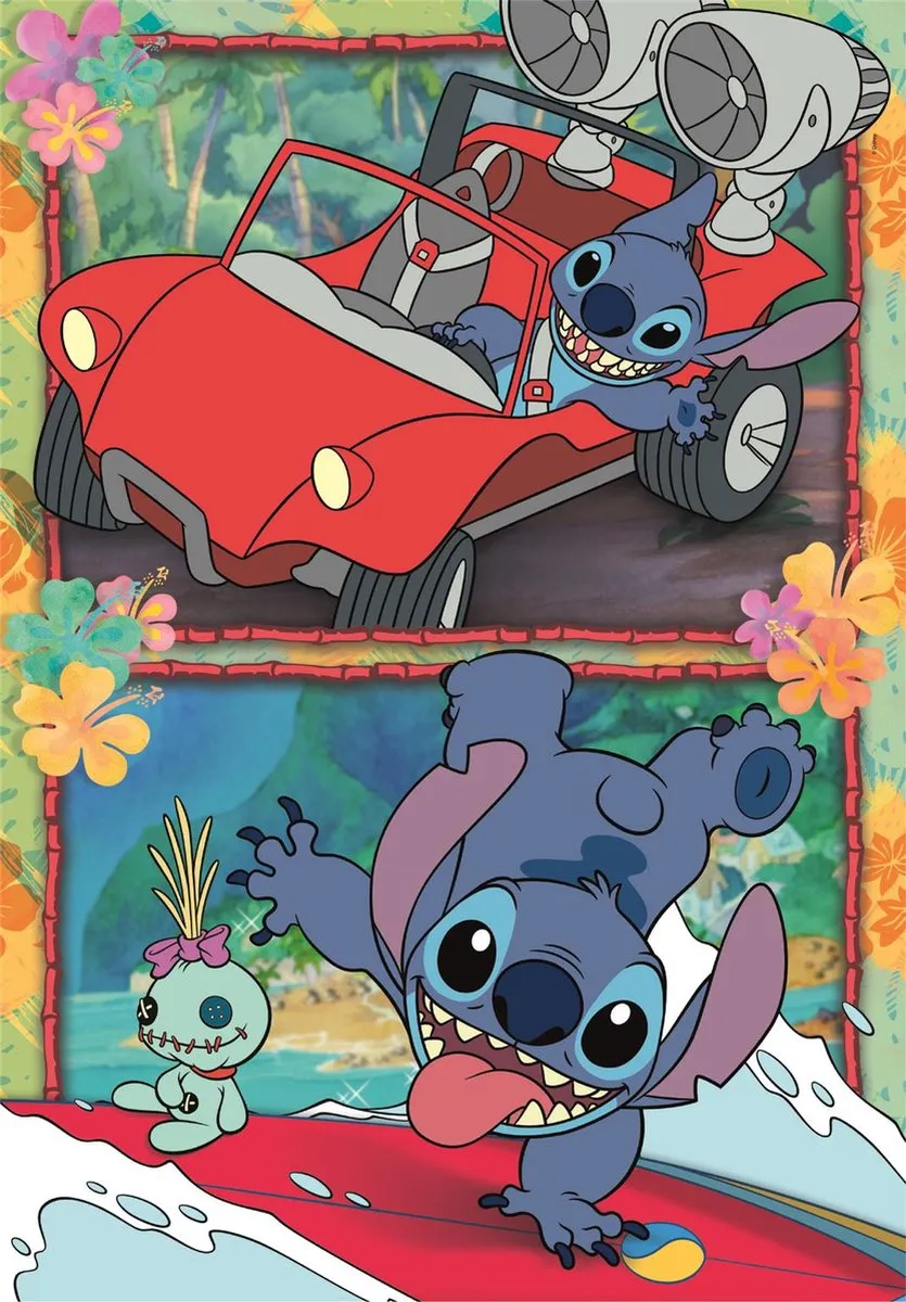 Clementoni Stitch Disney Avontuur Puzzel 104 Stukjes - Multicolor