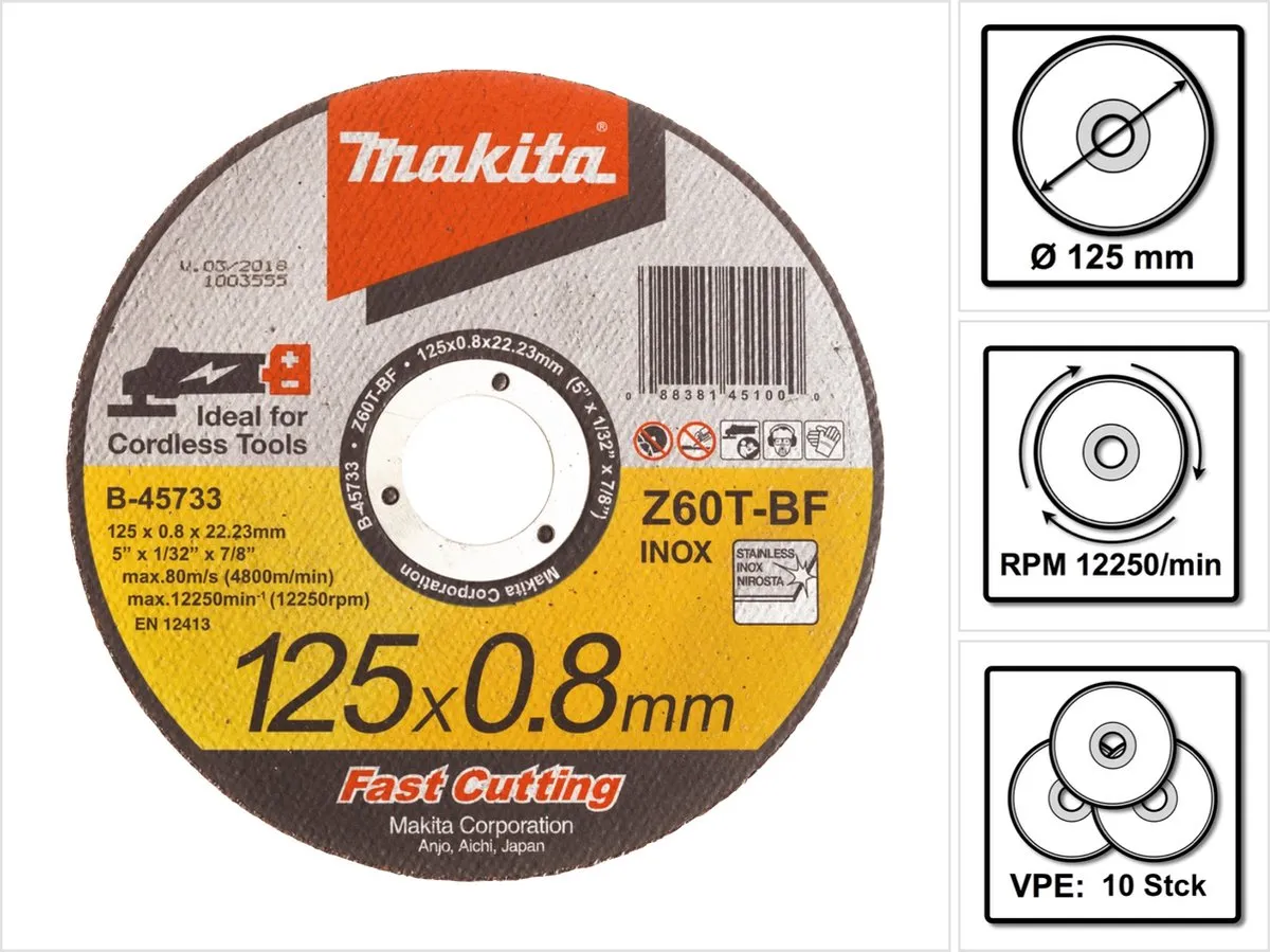 Makita B-45733 Snijschijf 125mm