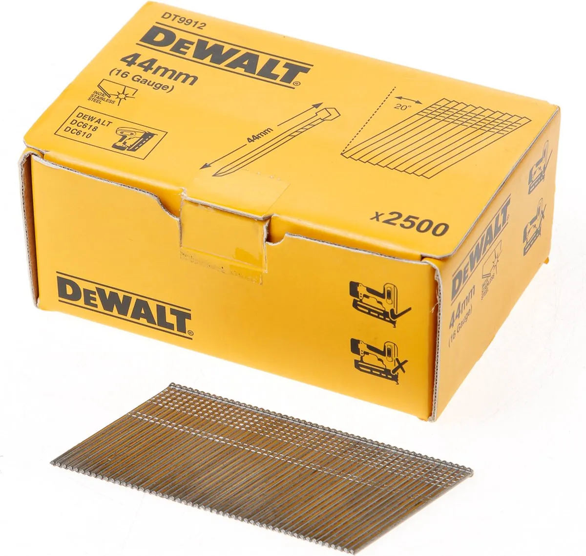 DeWalt Inox Spijkers 44mm 16 Gauge 2500 Stuks
