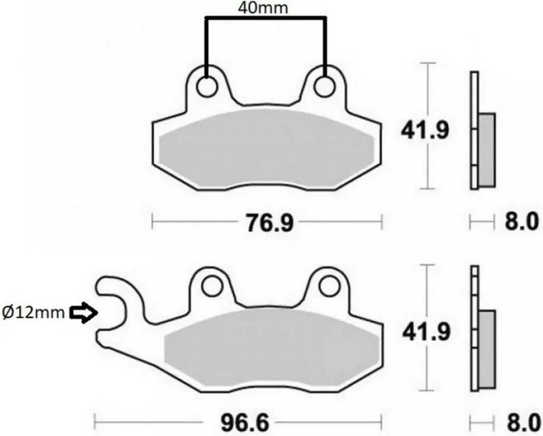 Nissin Plaquette de frein AR Noir - Triumph 865 Speedmaster 2005-2007