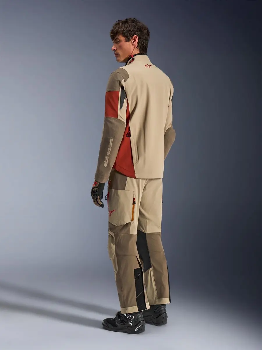 Alpinestars Maxdura Drystar XF Motorjas - XL - Bruin/Beige/Rood