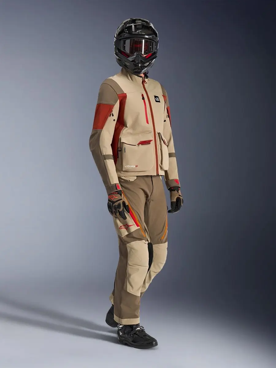 Alpinestars Maxdura Drystar XF Motorjas - XL - Bruin/Beige/Rood - afbeelding 6 van 6