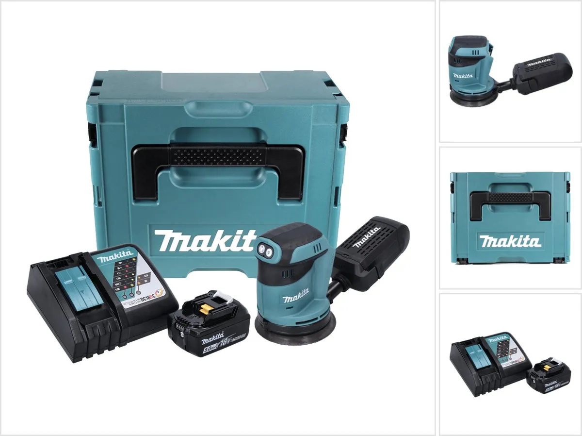 Makita DBO 180 RT1J Excentrische Schuurmachine 18V
