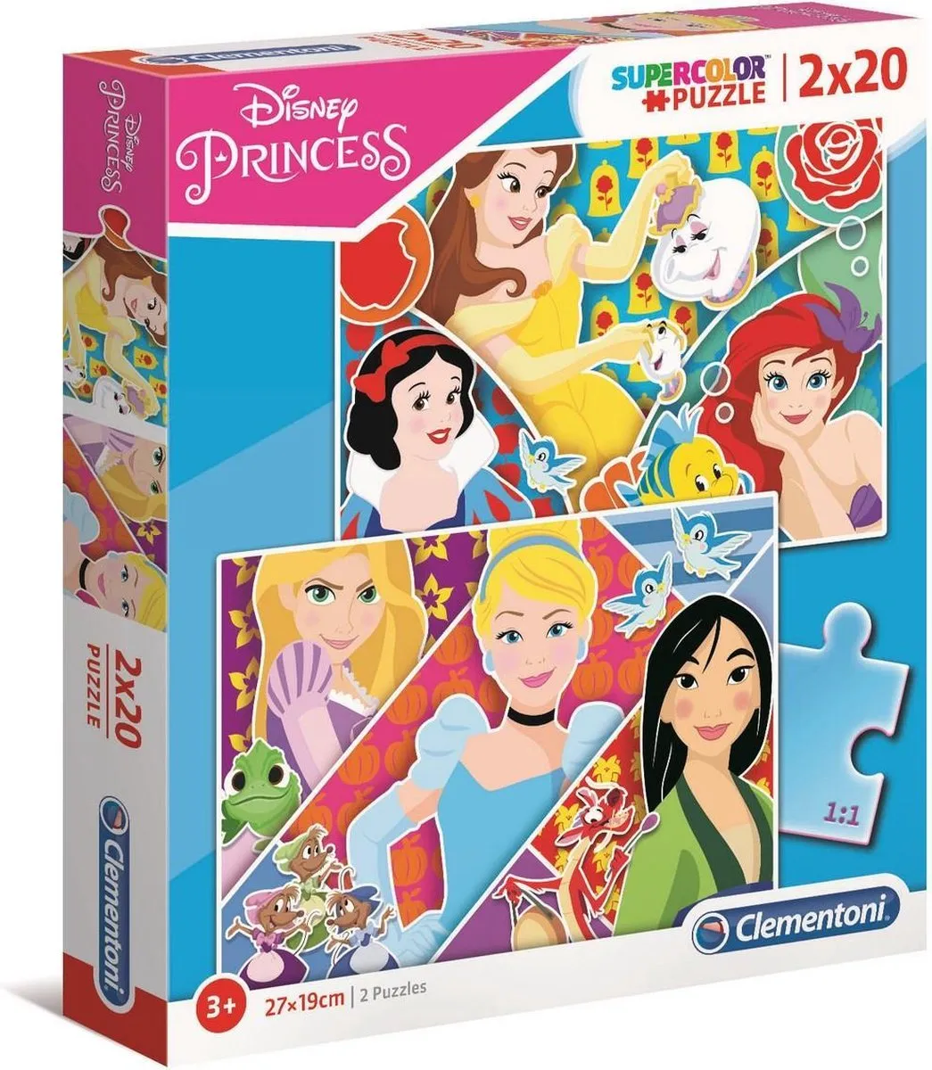 Clementoni Princess Puzzel 40 Stuks - 2x20 Stukjes Multicolor - afbeelding 4 van 6