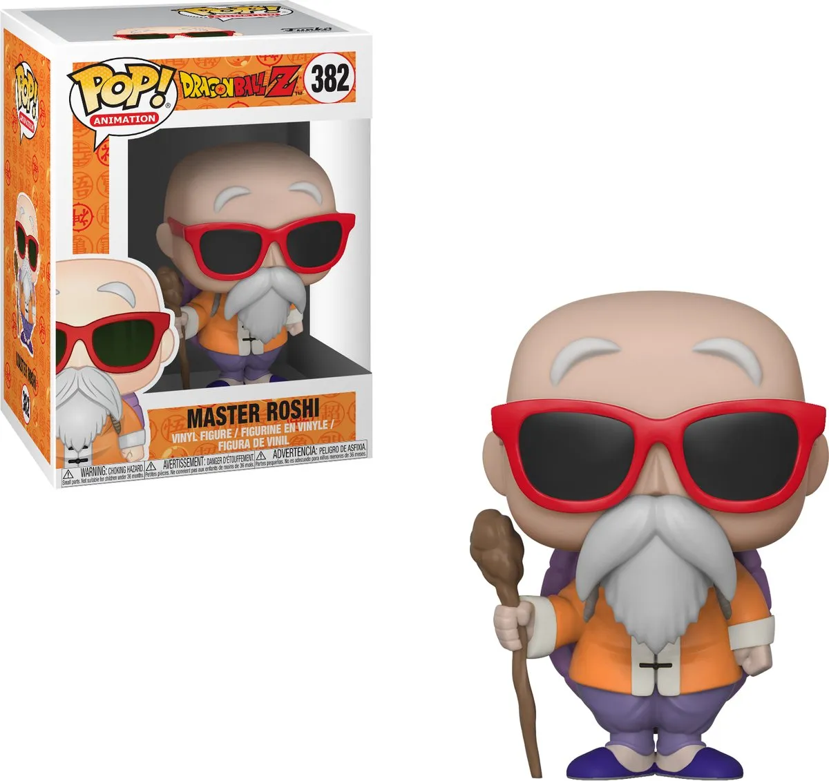 Funko Pop! Dragonball Z Master Roshi met Staf - #382 Verzamelfiguur - Multi
